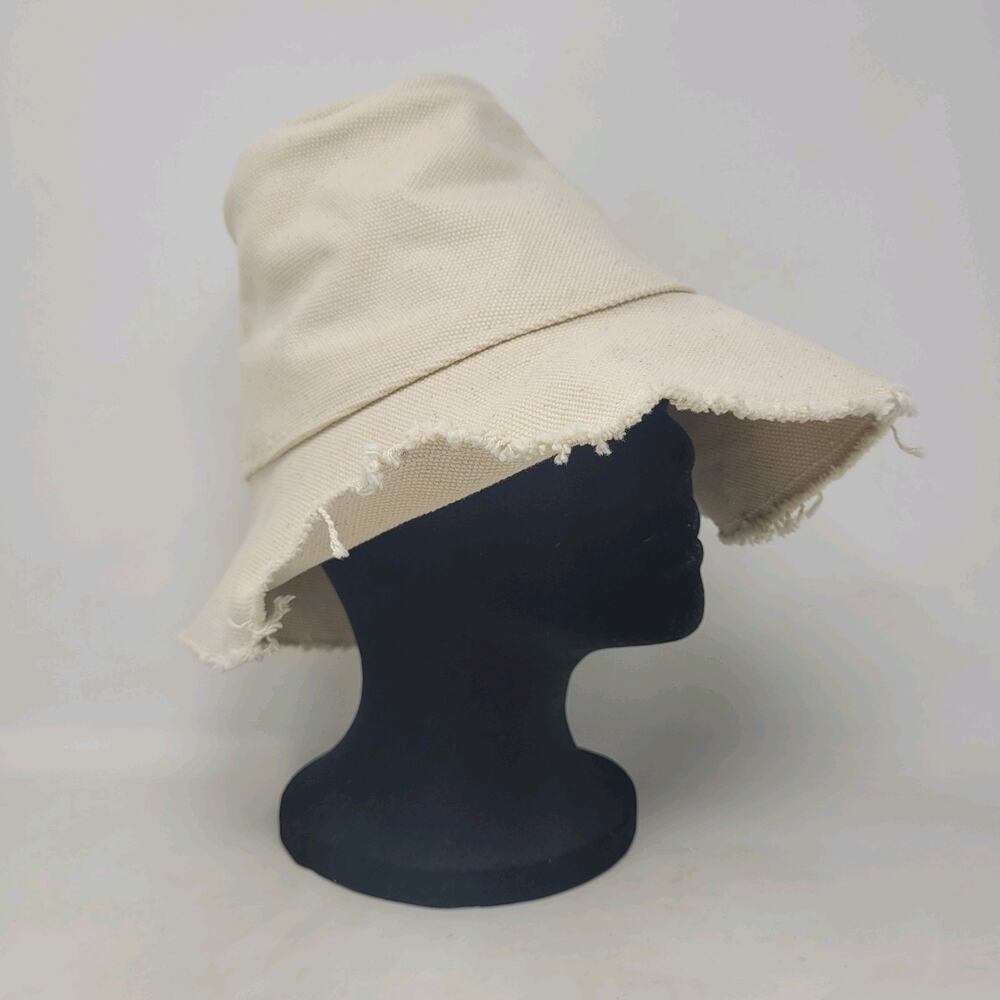The Original Magic Hat Medium Tan Canvas Bucket Handcrafted Vacation Beach Boho